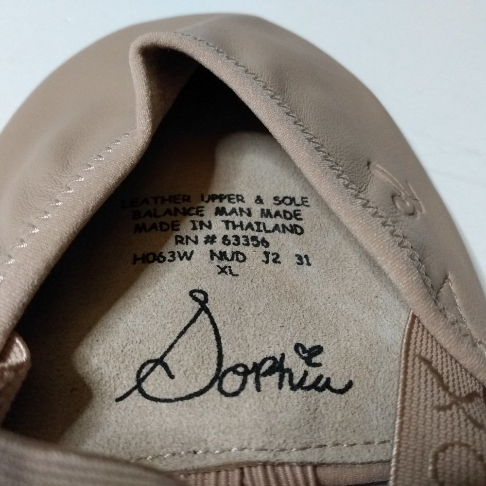 Capezio Sophia Lucia Leather Pirouette Lyrical Dance Half-Shoes Size XL - Picture 6 of 8
